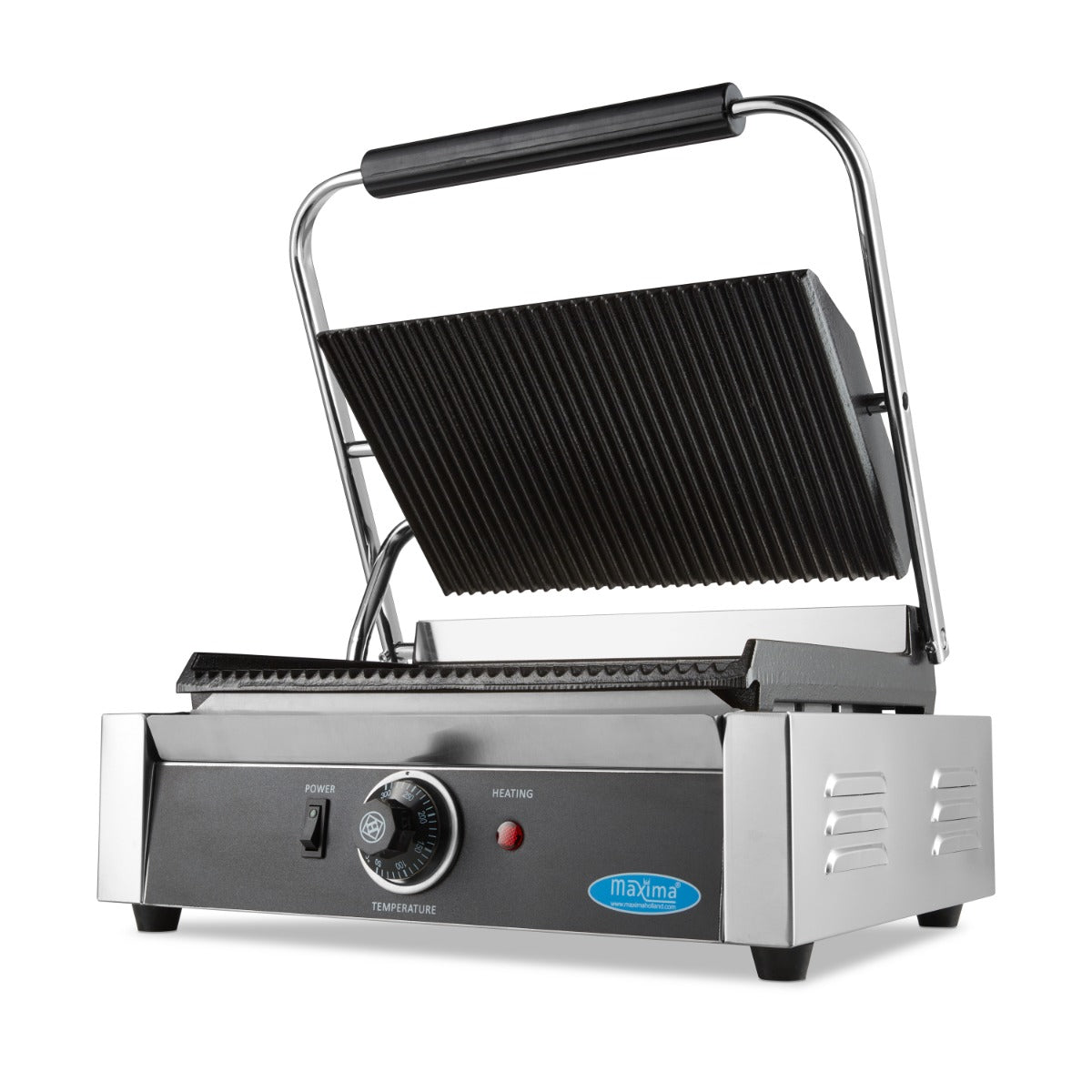 Kontaktgrill - Räfflad - Enkel grillplatta - 33,5 cm