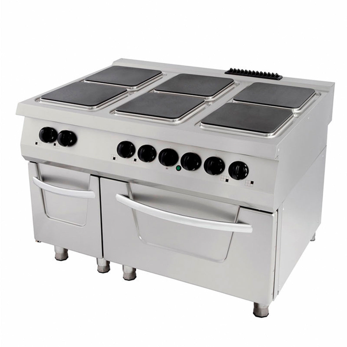 Premium spis - 6 brännare - trippelenhet - 90 cm djup - inkl. ugn - Elektrisk