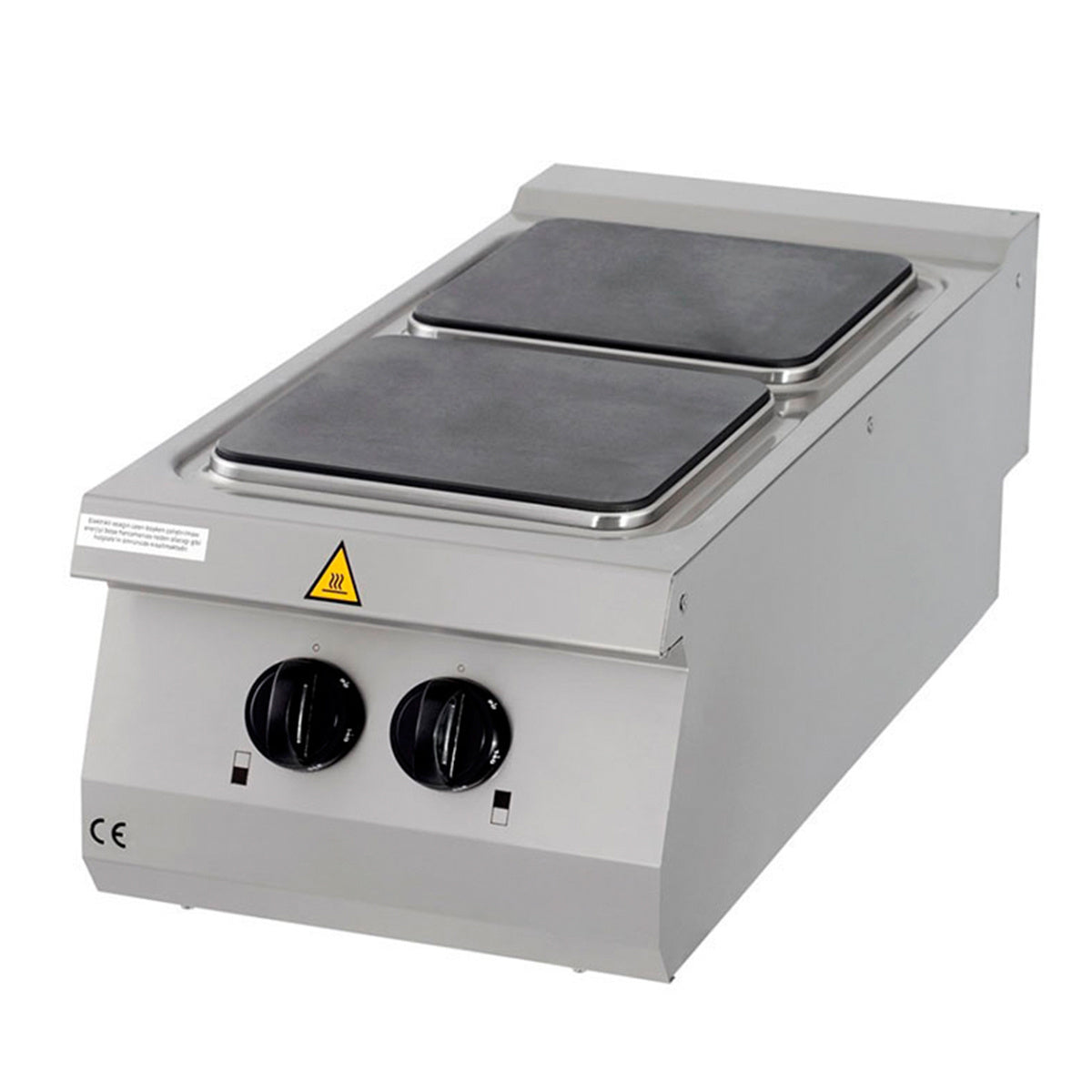 Premium spis - 2 brännare - Enkel enhet - 90 cm djup - Elektrisk
