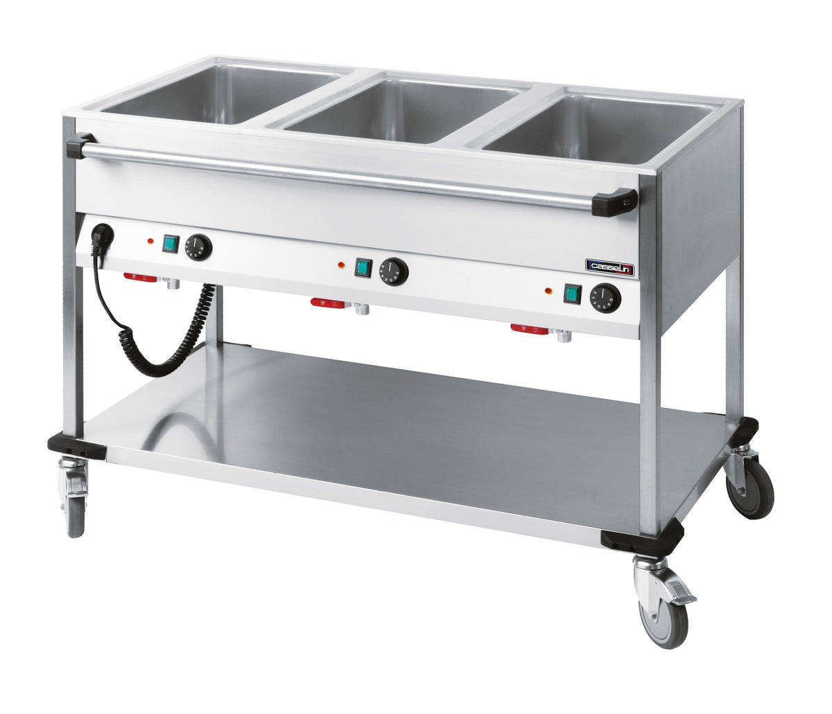 Bain-marie vagn vattenuppvärmd 3 x GN 1/1