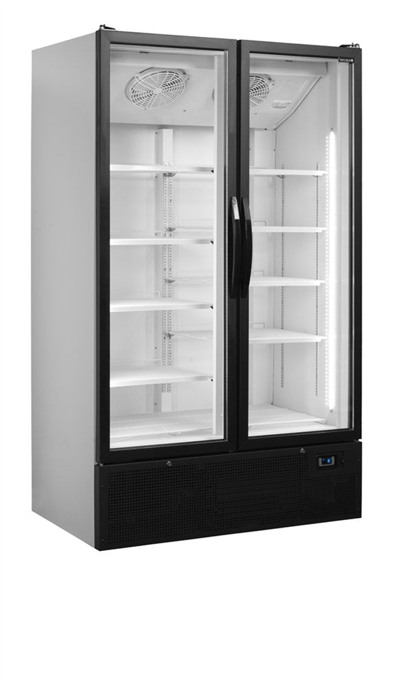 Svart Displaykylare - 900 liter - FS1202