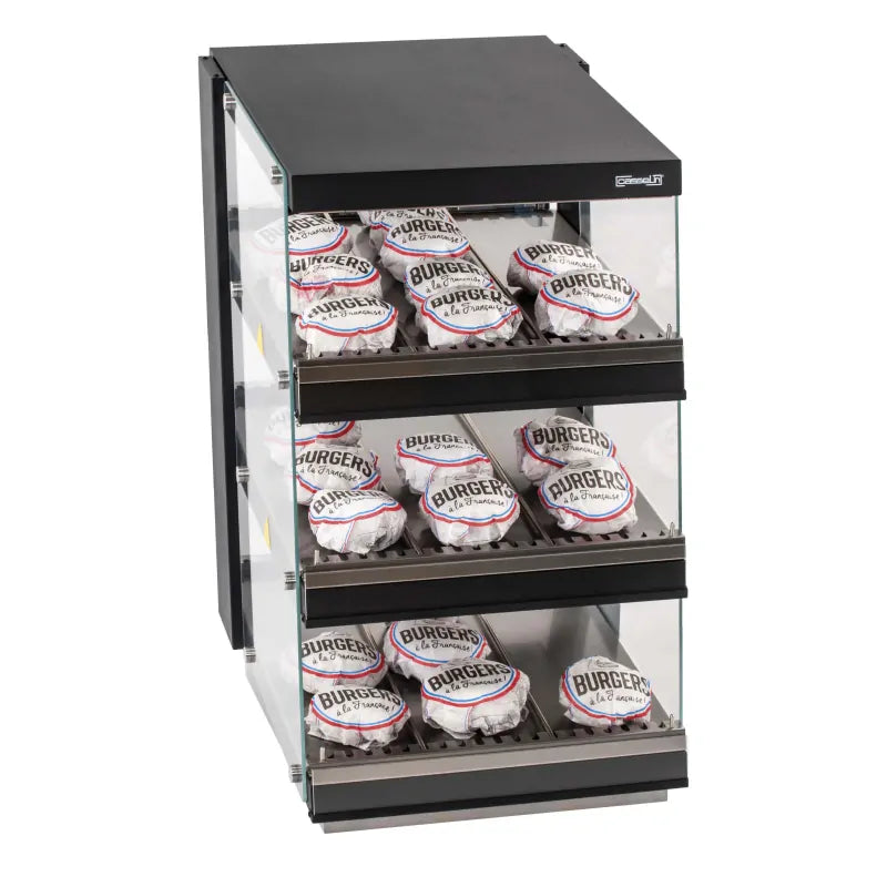 Varm-display - hamburgare - 3 x 55 cm