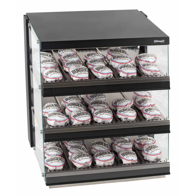Varm-display - hamburgare - 3 x 80 cm