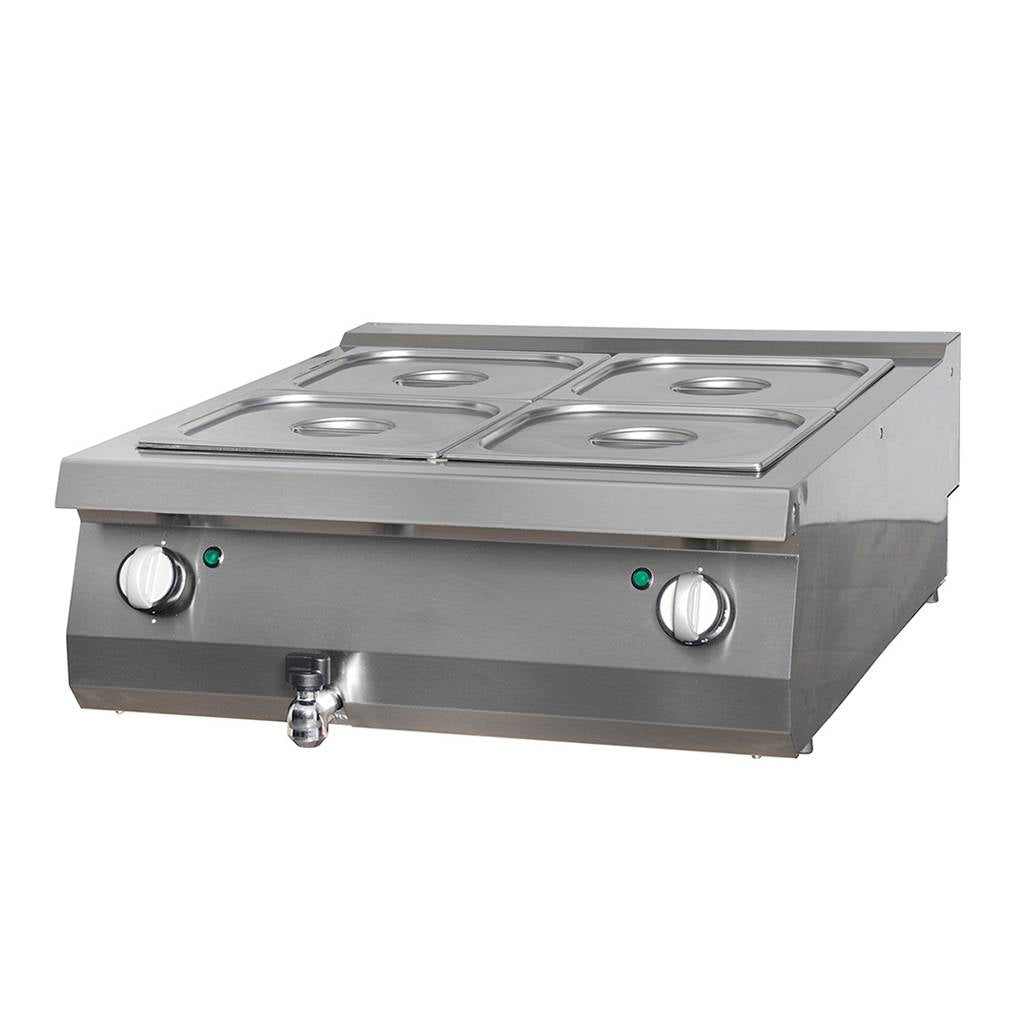 Kraftigt Bain Marie - Dubbel enhet - 70 cm djup - Elektrisk
