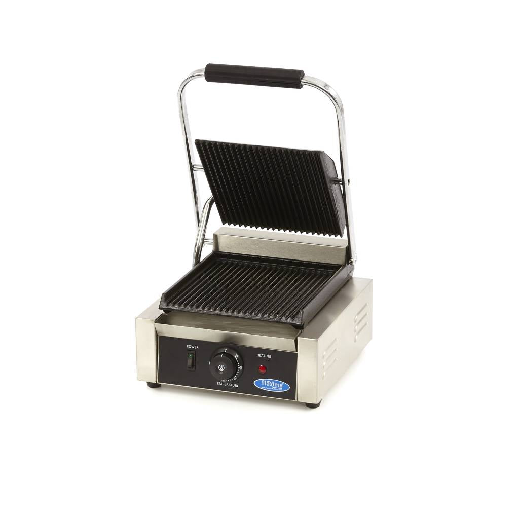 Kontaktgrill - Räfflad - Enkel grillplatta - 22 cm