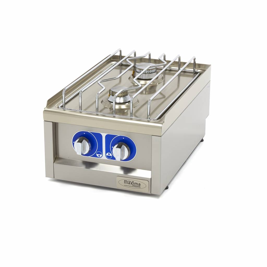 Spis - 2 brännare - Enkel enhet - 60 cm djup - Gas