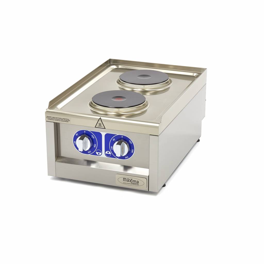 Spis - 2 brännare - Enkel enhet - 60 cm djup - Elektrisk