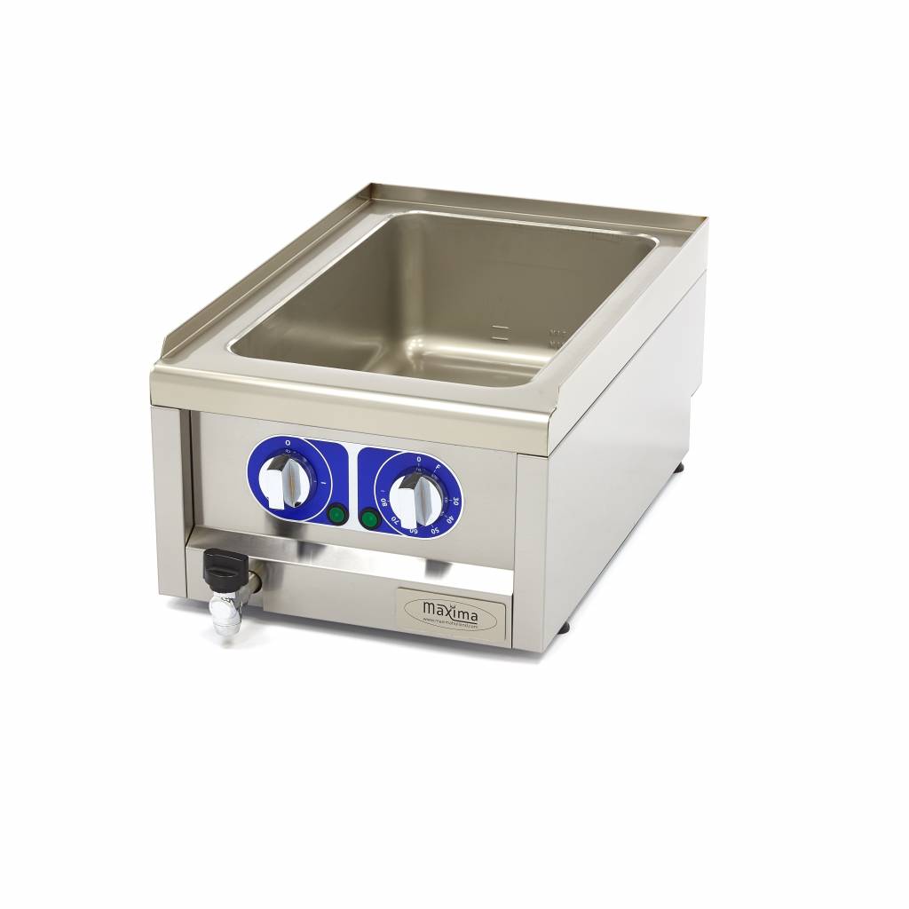 Bain Marie - Enkel enhet - 60 cm - med avtappningskran - Elektrisk