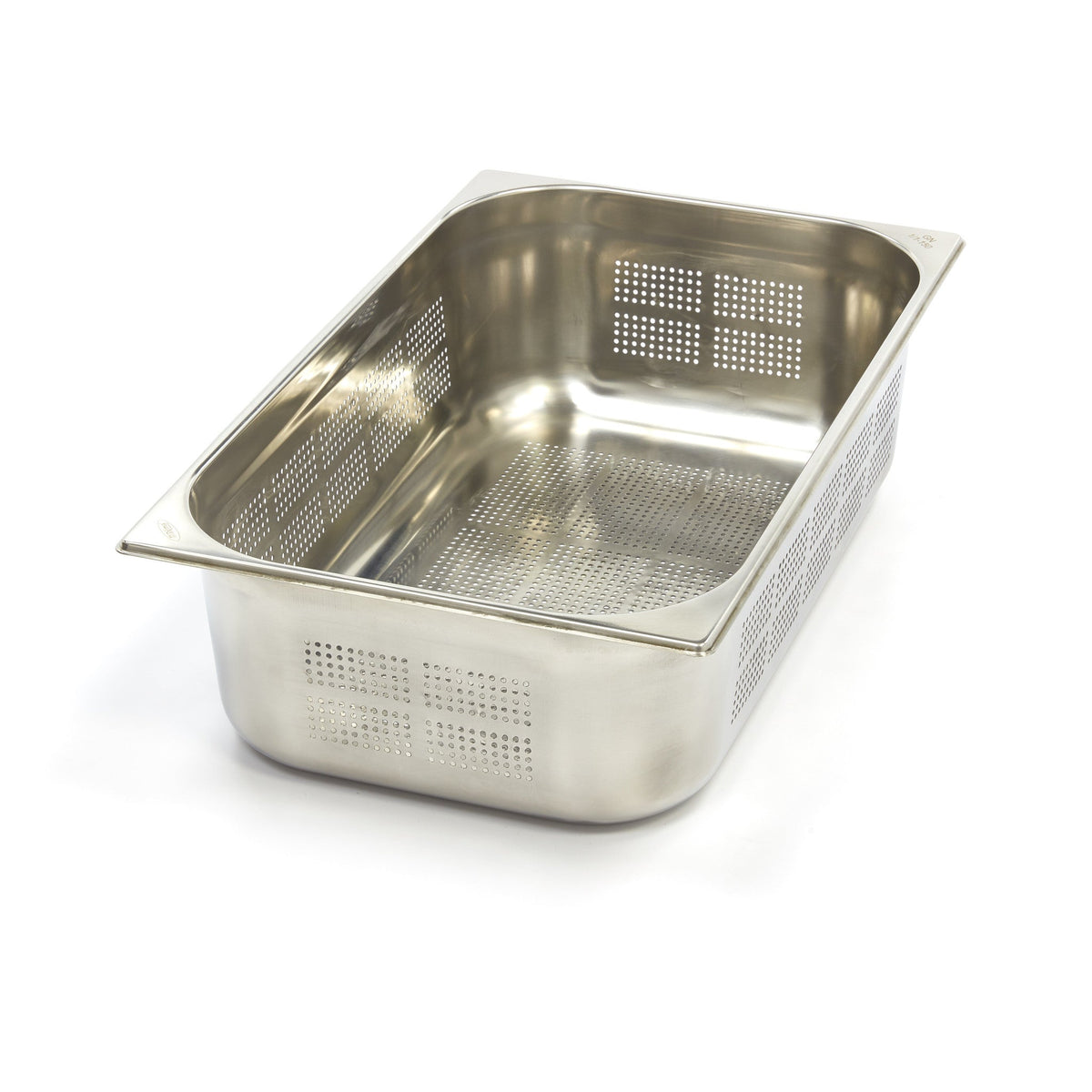 Gastronormbehållare - 3 st - 1/1 GN - 3 st - 15 cm djup - Rostfritt stål - Perforerad