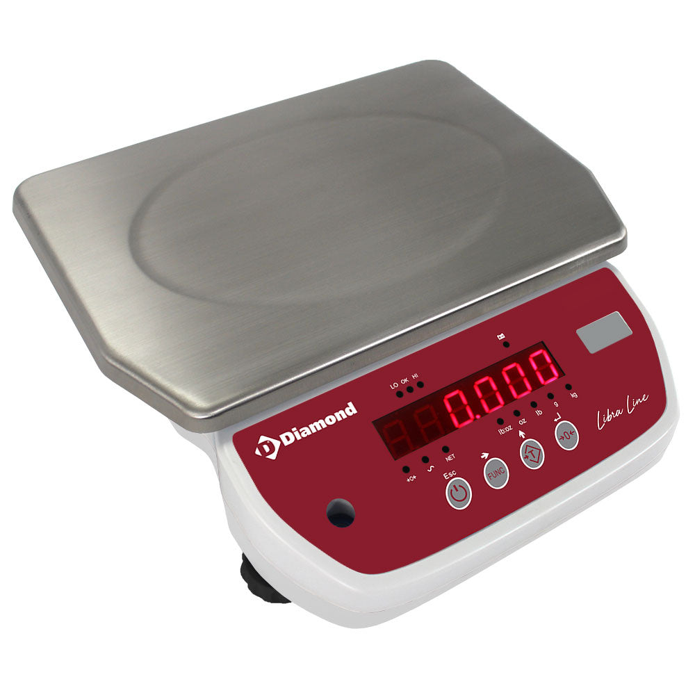 Elektronisk våg i rostfritt stål, 30 kg x 5 g