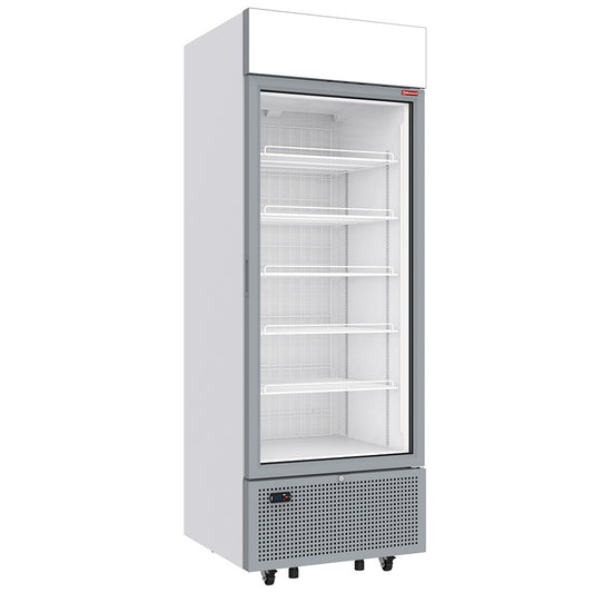 Negativ kyldisplay 646 liter - 5 fasta nivåer med ljuslåda - VIT