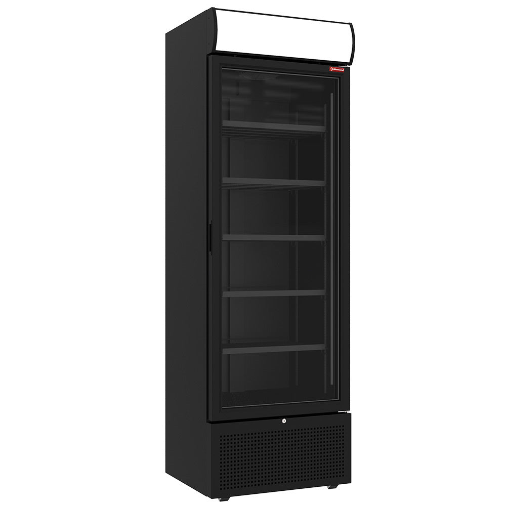 Positiv kyldisplay 494 liter SVART med ljuslåda