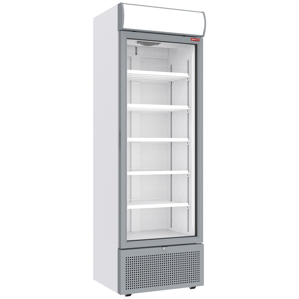 Positiv kyldisplay 494 liter VIT med ljuslåda