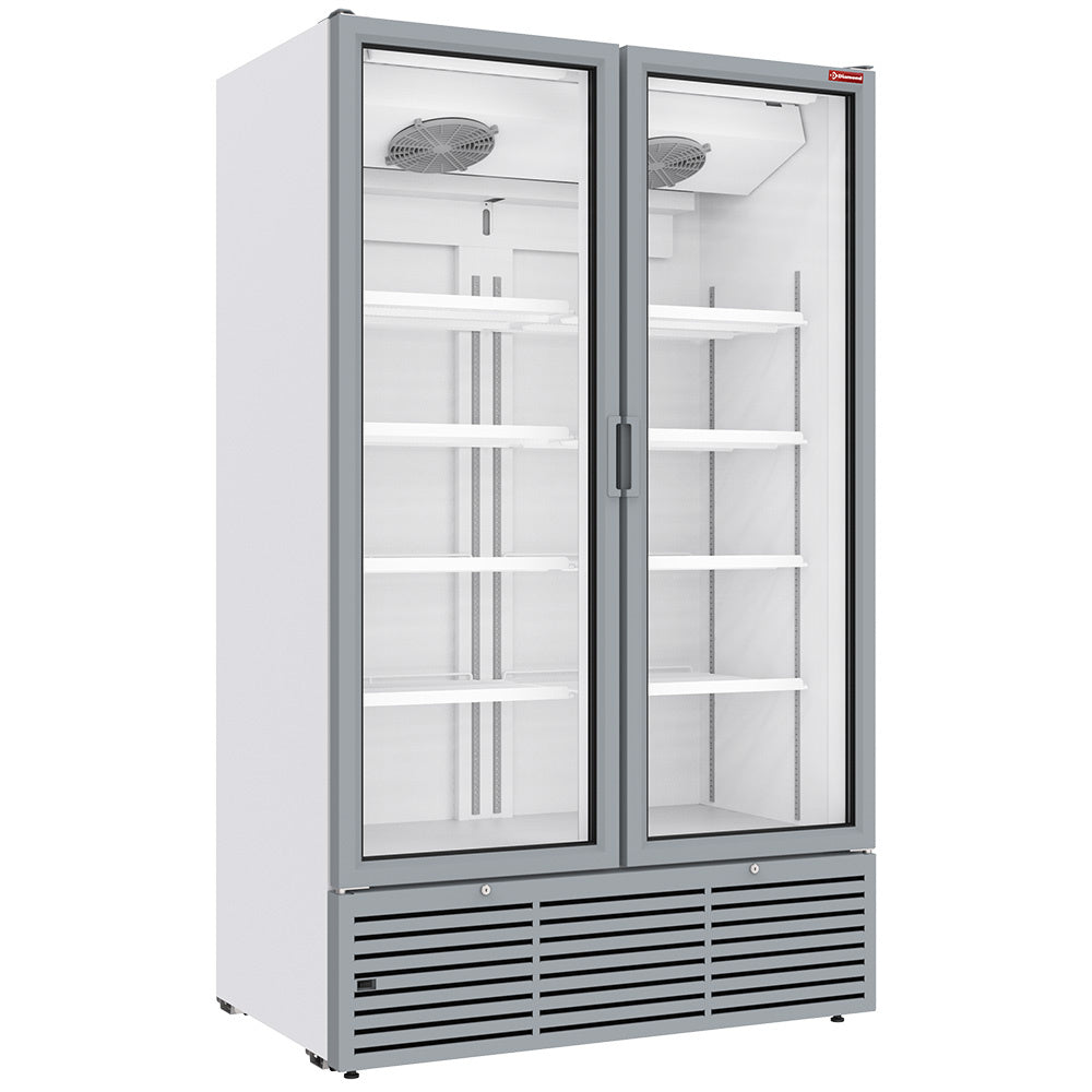 Positiv kyldisplay 1142 liter, 2 gångjärnsdörrar - VIT