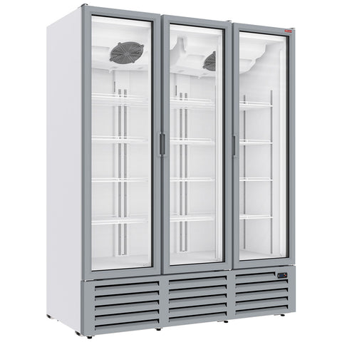 Positiv kyldisplay 1455 liter, 3 gångjärnsdörrar - VIT