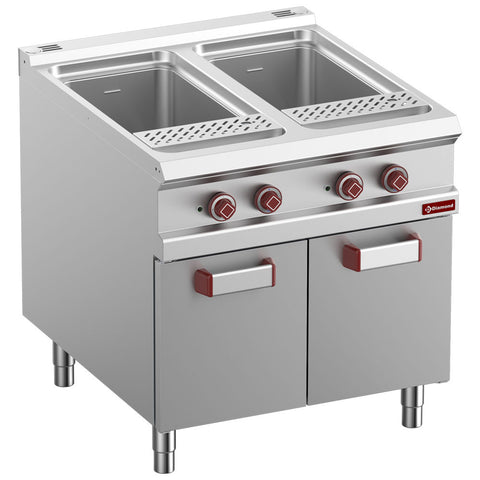 Elektrisk pastakokare, 2 tankar 40 liter, i stängt skåp (utan korgar)