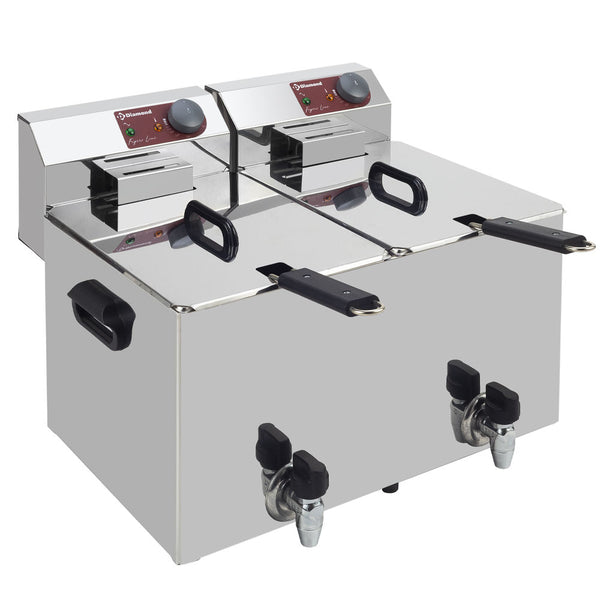 Elektrisk bordsfritös 2x 8 liter + kran