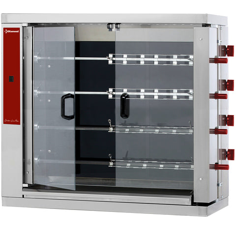 Vitrokeramisk kycklingrost, 4 spett (24 kycklingar)