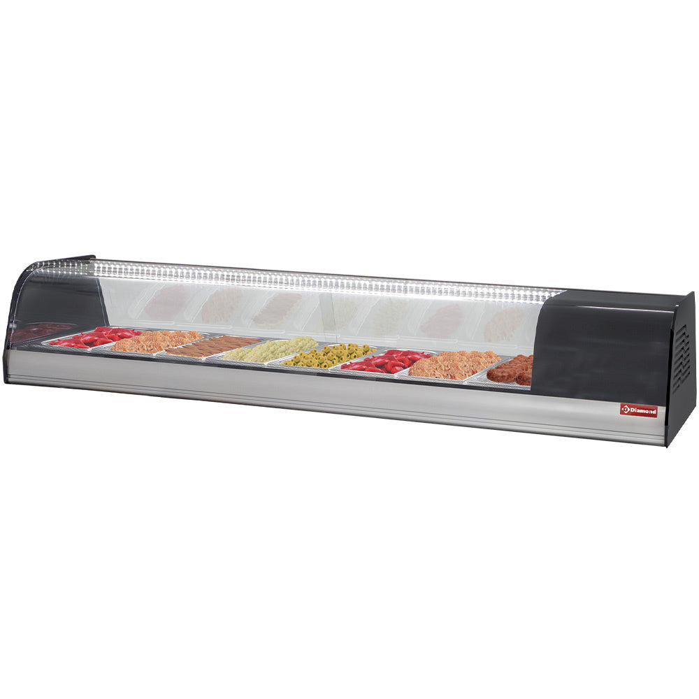 Kyldisplay för tapas, 8x GN 1/3 - 40 mm (ingår)
