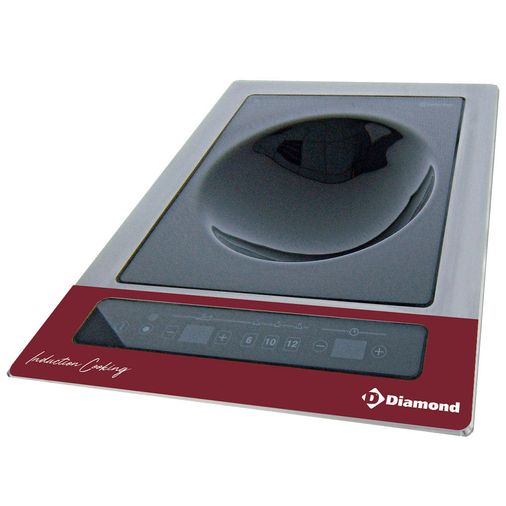 Induktionsplatta "inbyggd wok" 6 kW-TRI, taktila nycklar