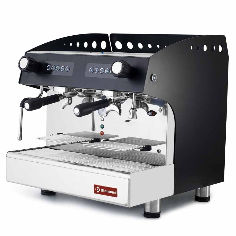 Automatisk expresso kaffemaskin 2 grupper - SVART