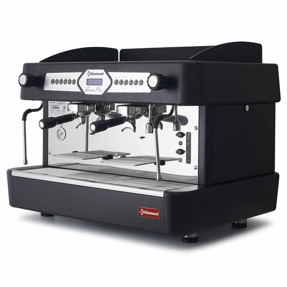 Kaffemaskin 2 grupper, automatisk (med display) - SVART
