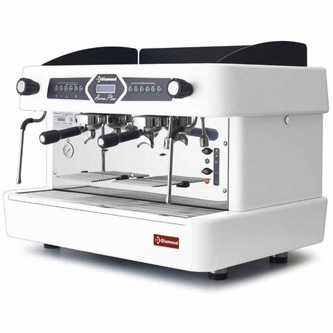 Kaffemaskin 2 grupper, automatisk (med display) - VIT