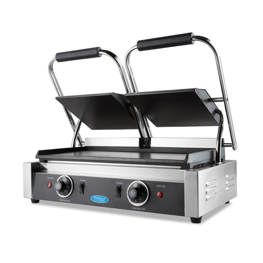 Kontaktgrill - Slät - Dubbel grillplatta - 2 x 22 cm (Åter i lager i mitten av september, kan förbeställas)