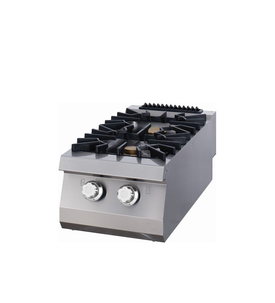 Premium spis - 2 brännare - Enkel enhet - 90 cm djup - Gas