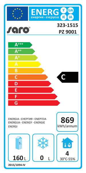 SARO Pizzabänk med lådor, modell PZ 9001
