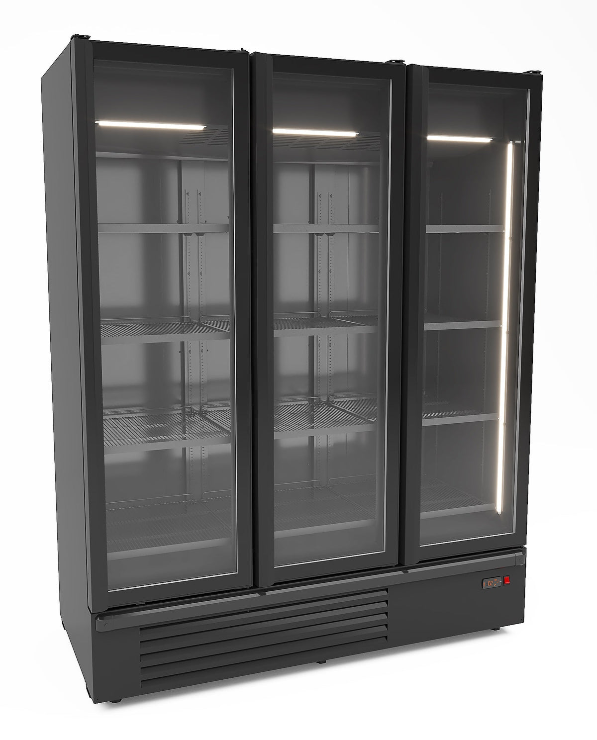 KYLSKÅP 1 GLASDÖRR SVART 550L