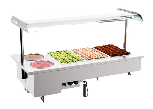 BAIN-MARIE-ENHET MED SKÅLAR 3/1