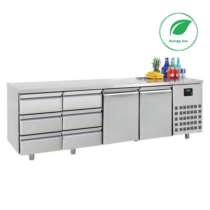 Kylbänk - 2 DÖRRAR - 6 LÅDOR