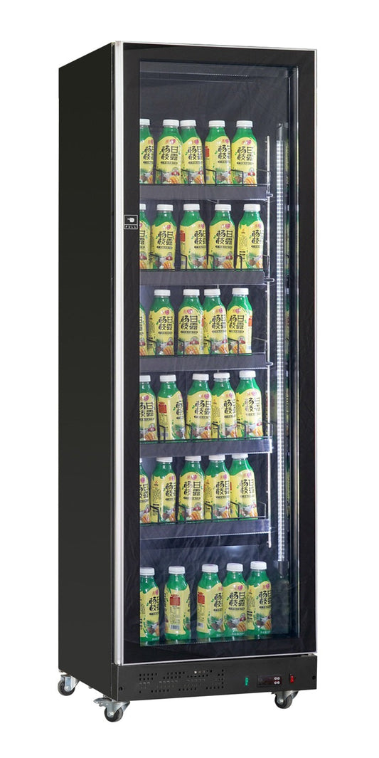 KYLSKÅP 1 GLASDÖRR SVART