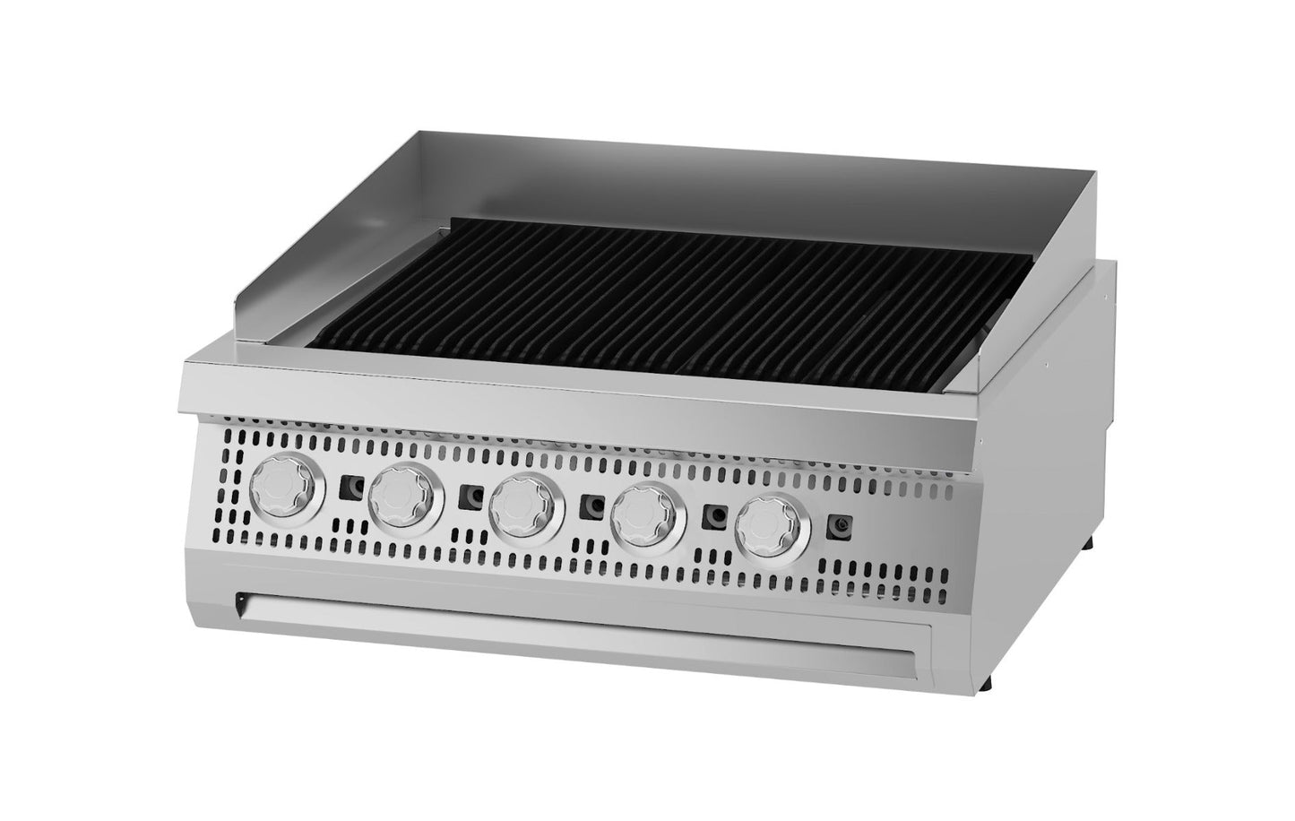 Premium Chargrill - 5 zoner - Dubbel enhet - 90 cm djup - Gas