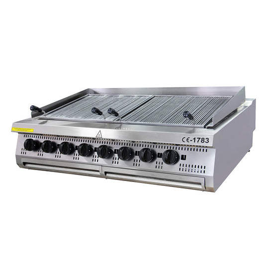 Premium Chargrill - 8 zoner - Trippelenhet - 90 cm djup - Gas