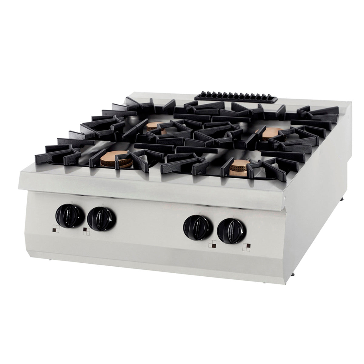 Premium spis - 4 brännare - Dubbel enhet - 90 cm djup - Gas