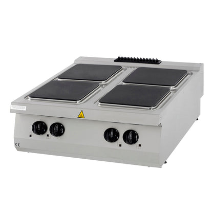 Premium spis - 4 brännare - Dubbel enhet - 90 cm djup - Elektrisk