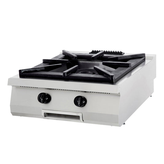 Premium spis - 1 brännare - Dubbel enhet - 90 cm djup - Gas