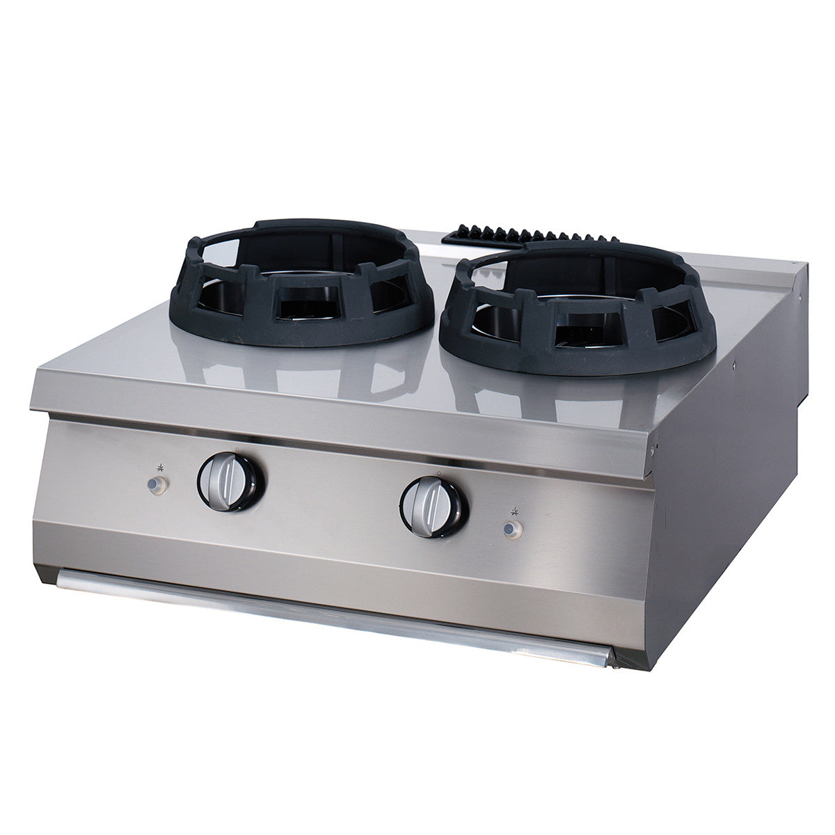 Premium wokkokare - 2 x 28,5 kokplattor - Dubbel enhet - 90 cm djup - Gas
