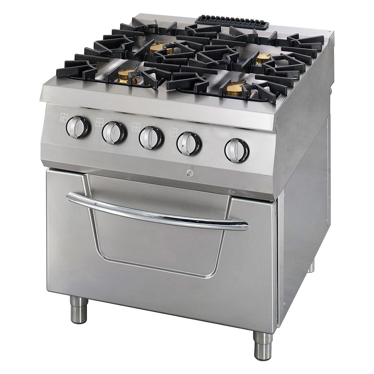 Premium spis - 4 brännare - Dubbel enhet - 90 cm djup - Gas