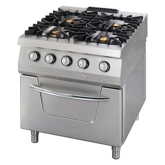 Premium spis - 4 brännare - Dubbel enhet - 90 cm djup - Gas