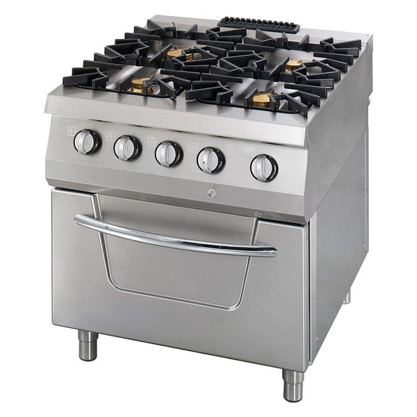 Premium spis - 4 brännare - Dubbel enhet - 90 cm djup - Gas