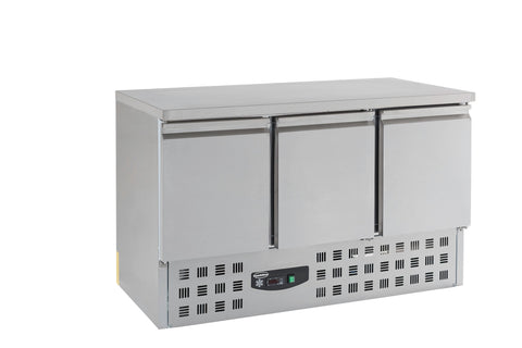 Kylbänk - 3 dörrar - 400 liter - 700 mm djup