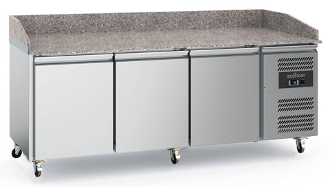 Pizzabänk - 3 dörrar - Bänkskiva i granit