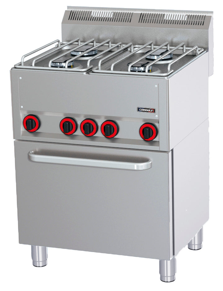 Gasspis 4 brännare med elektrisk ventilerad ugn GN 1/1 P 66