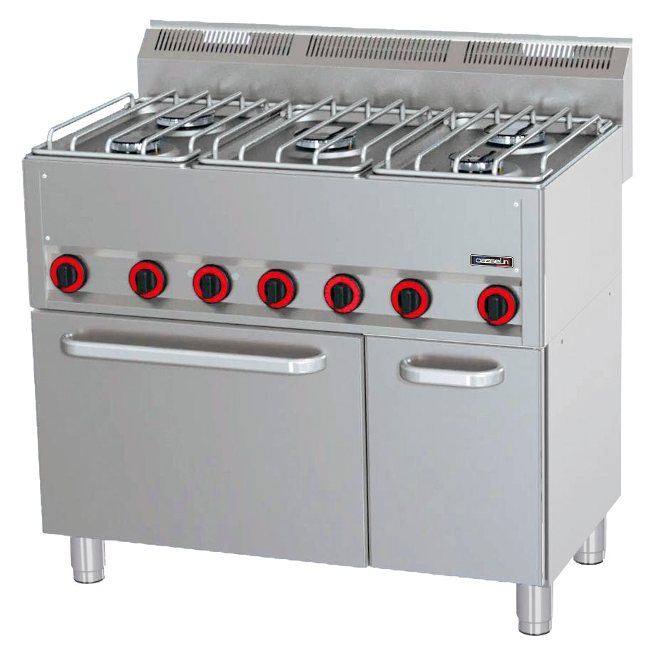 Gasspis 5 brännare med elektrisk ventilerad ugn GN 1/1 P 99