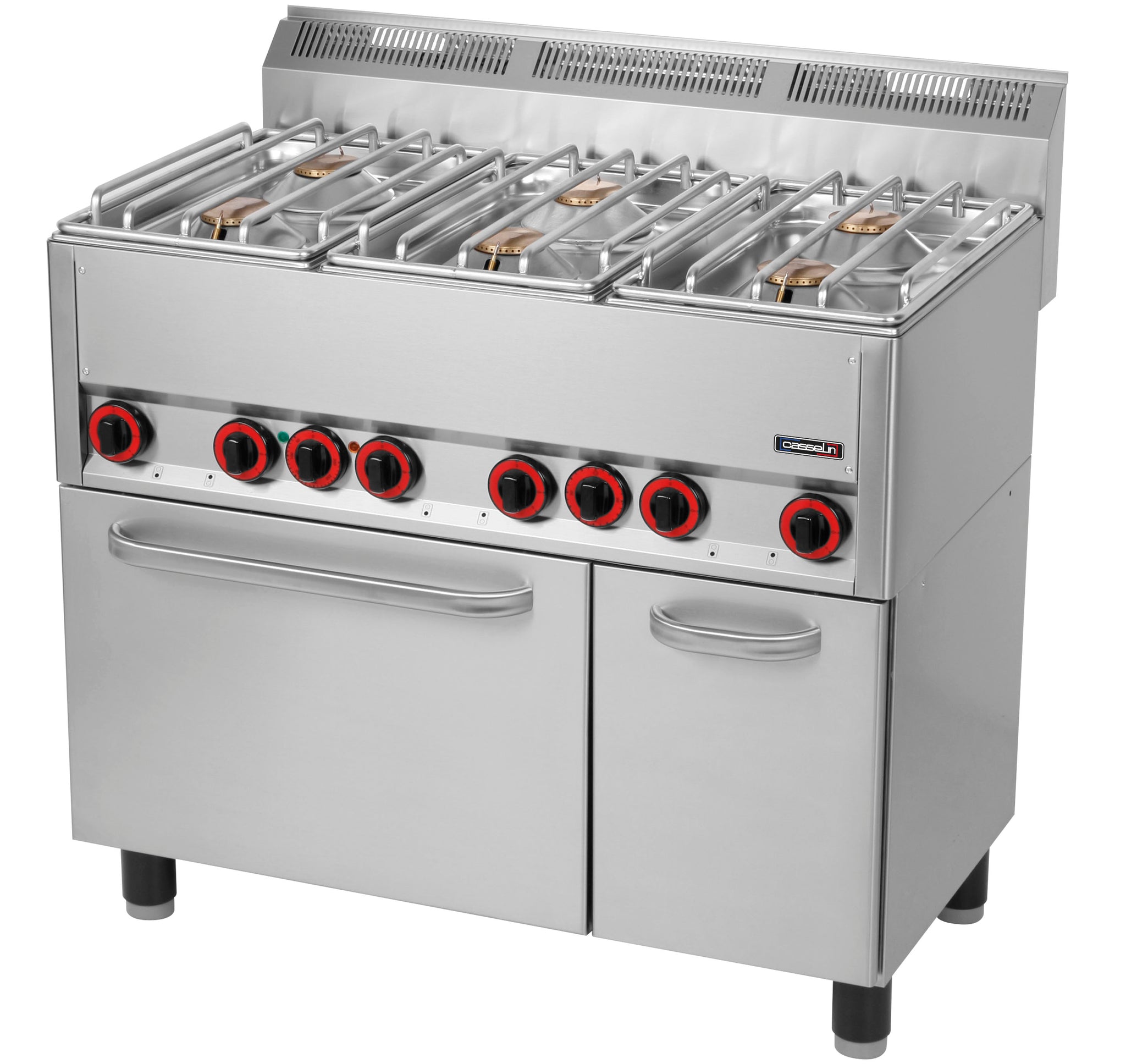 Gasspis 6 brännare med elektrisk ventilerad ugn GN 1/1 99