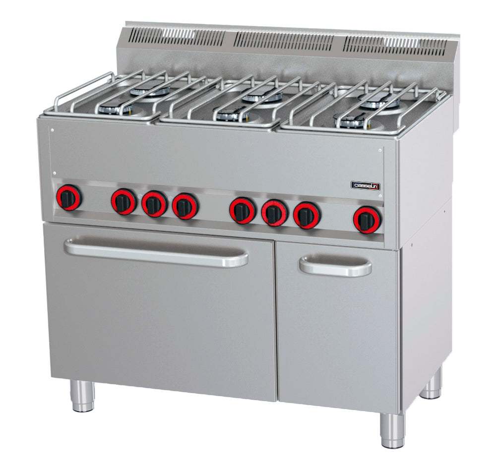 Gasspis 6 brännare med elektrisk ventilerad ugn GN 1/1 P 99