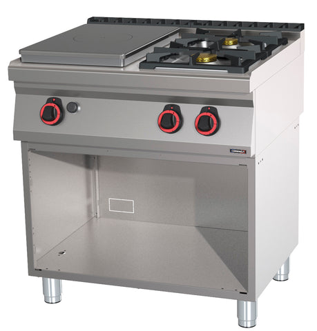 Gasspis 2 brännare + 1 fast topp med öppet skåp 80 st